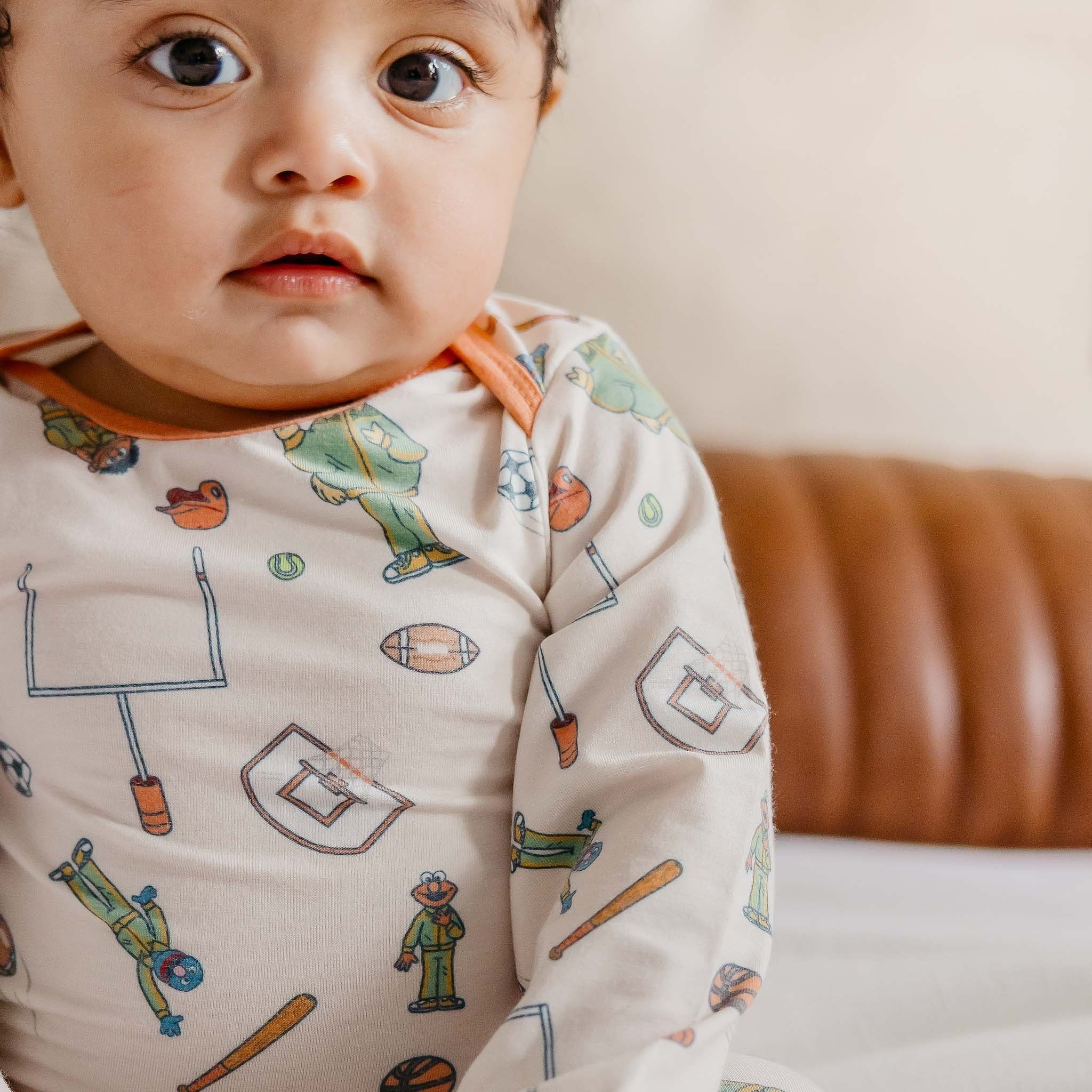 Long Sleeve Bodysuit - Sesame Street Varsity Friends