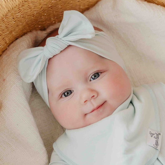 Knit Headband Bow - Air