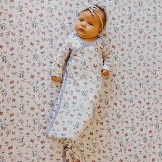 Newborn Knotted Gown - Minnie Mouse's Bowquet