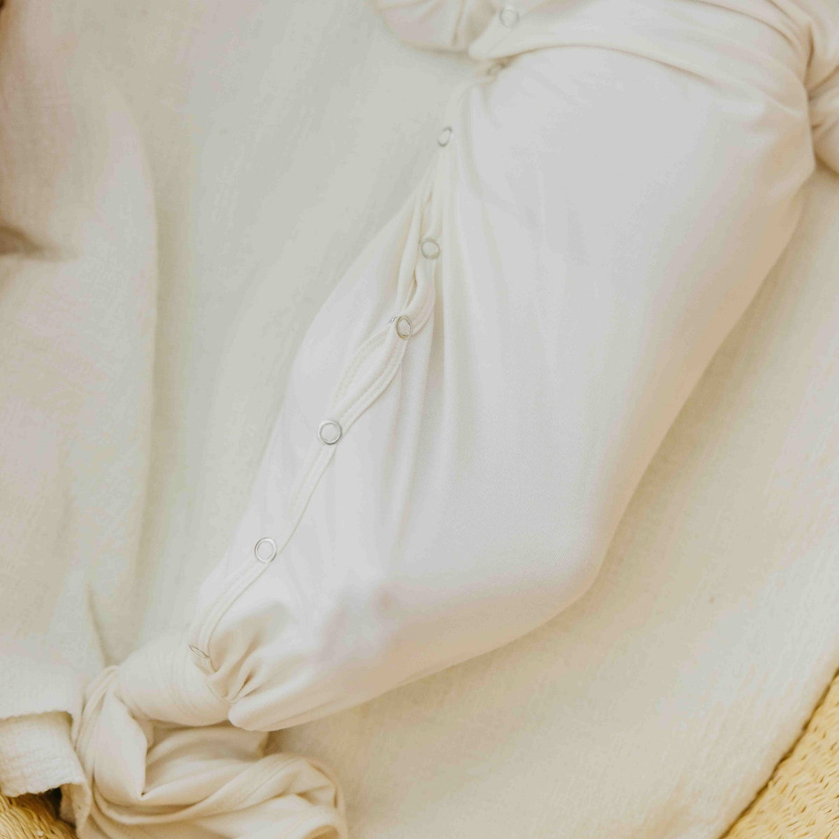 Newborn Knotted Gown - Cru
