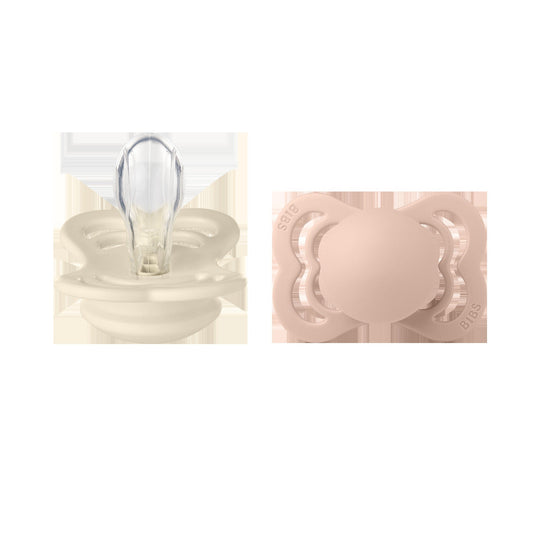 BIBS Supreme 2 PACK Silicone Ivory/Blush