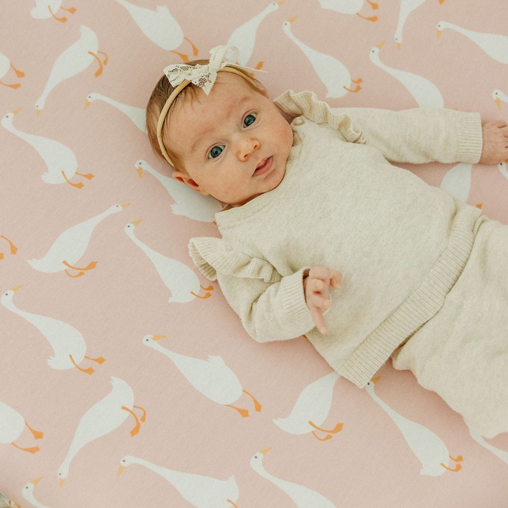 Premium Knit Fitted Crib Sheet - Goosie