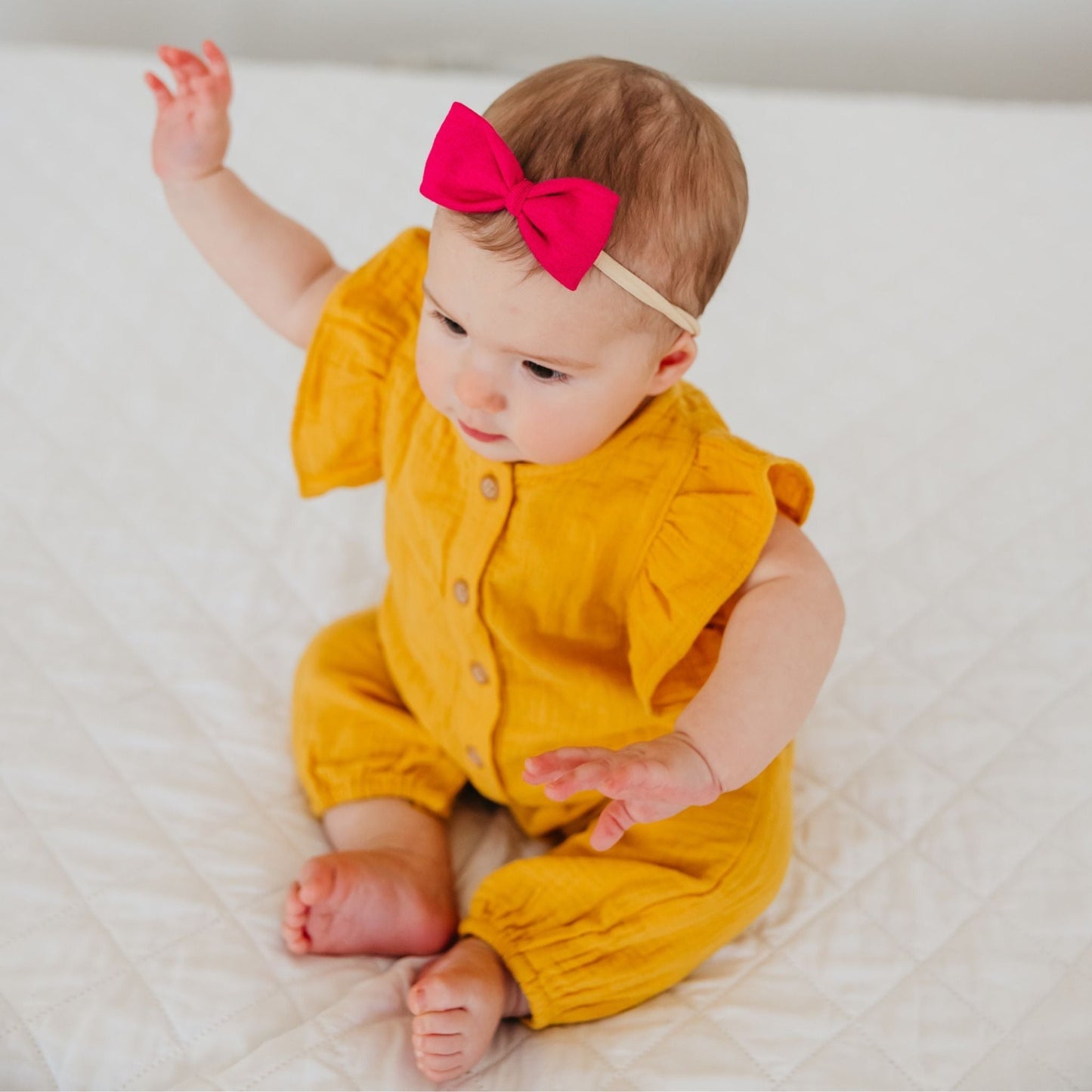 Bowtie Baby Bow - Raspberry