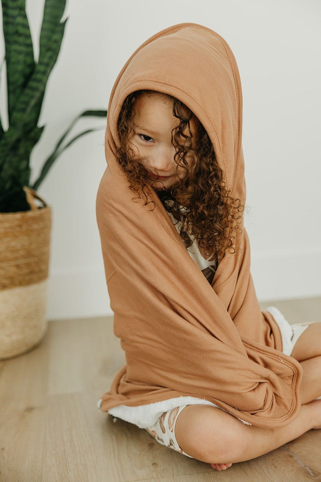 Premium Baby Knit Hooded Towel - Pecan