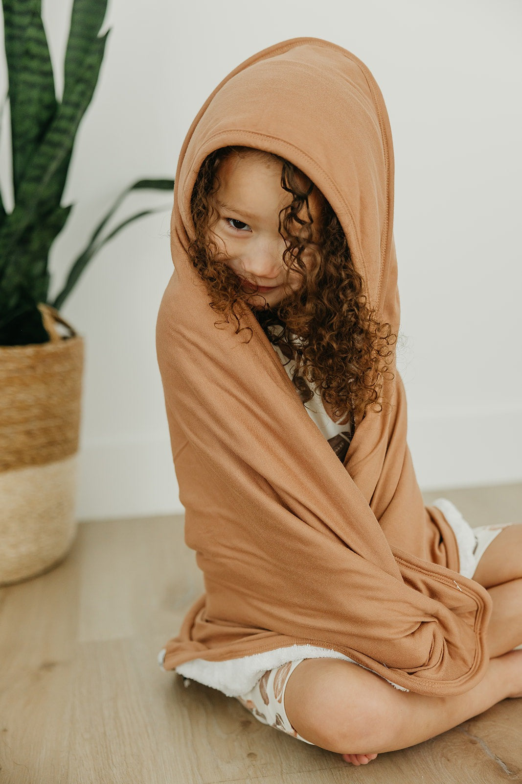 Premium Baby Knit Hooded Towel - Pecan