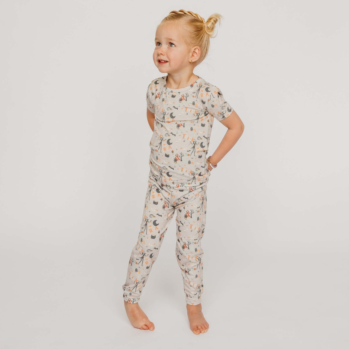 2pc Short Sleeve Pajamas with Pants - Nightmare Before Christmas