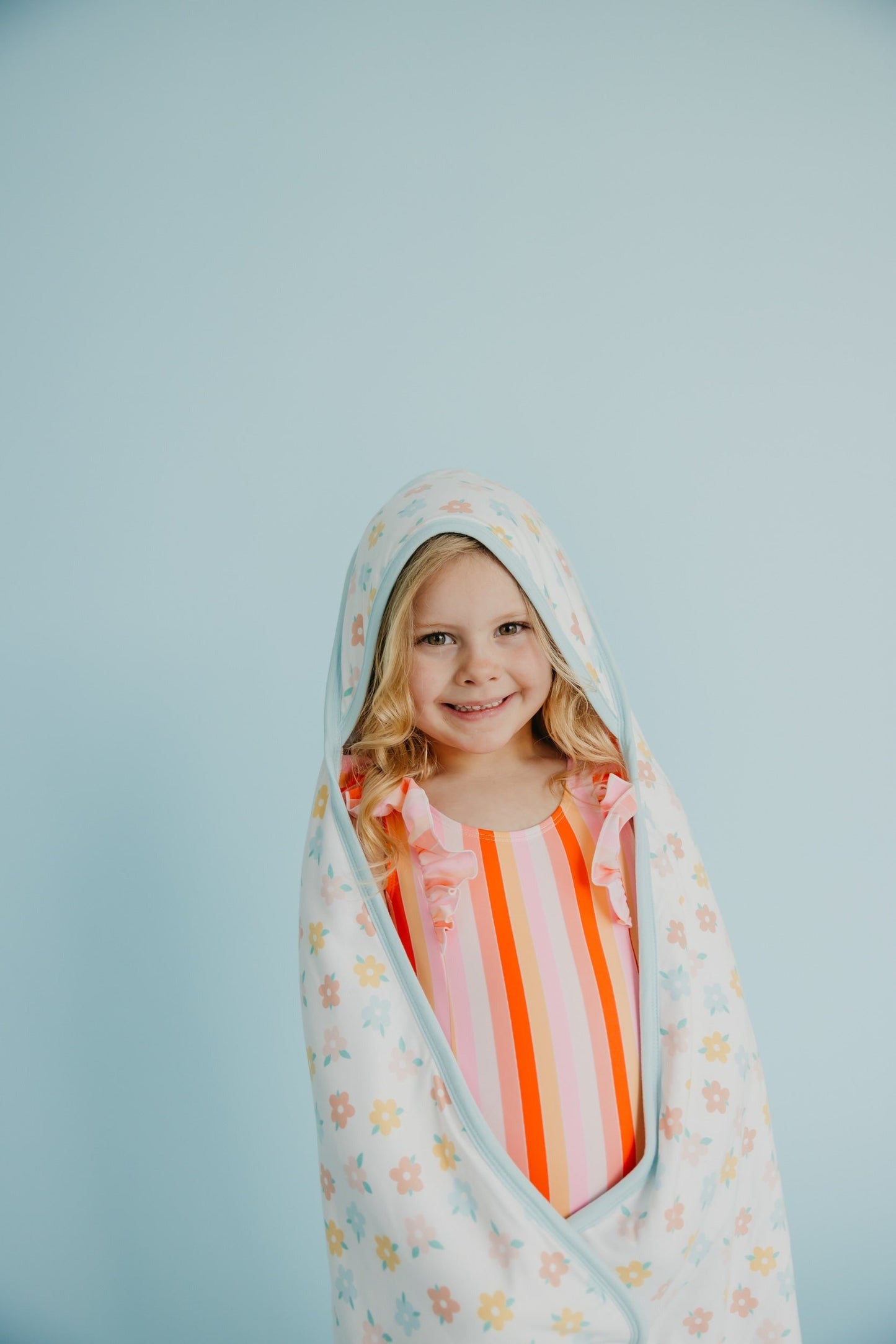 Premium Baby Knit Hooded Towel - Daisy