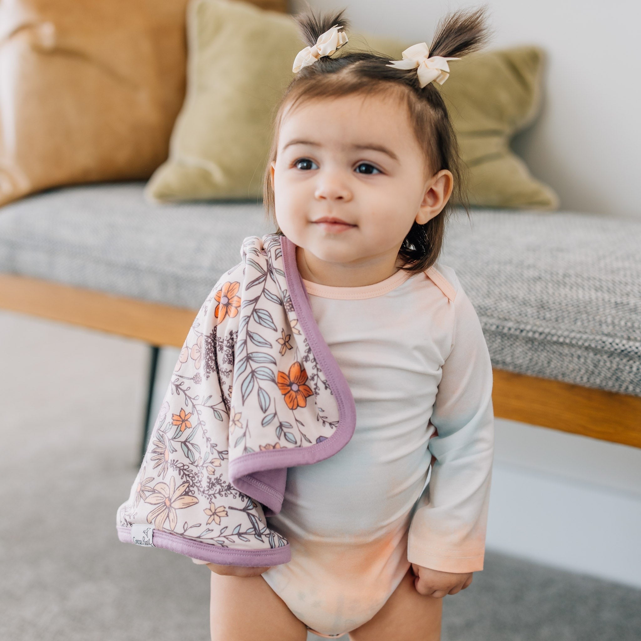 Three-Layer Security Blanket Set - Flora