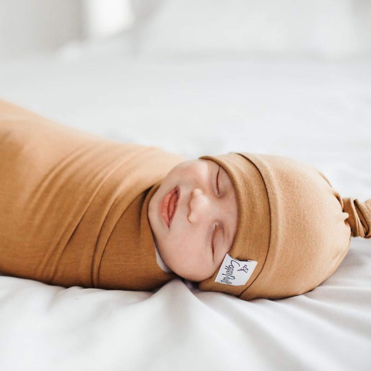 Top Knot Hat - Camel