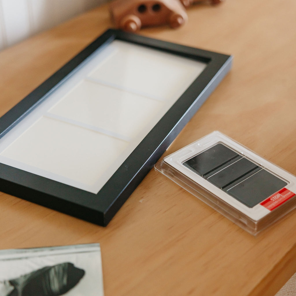 Matte Black DIY Handprint & Footprint Kit with Frame