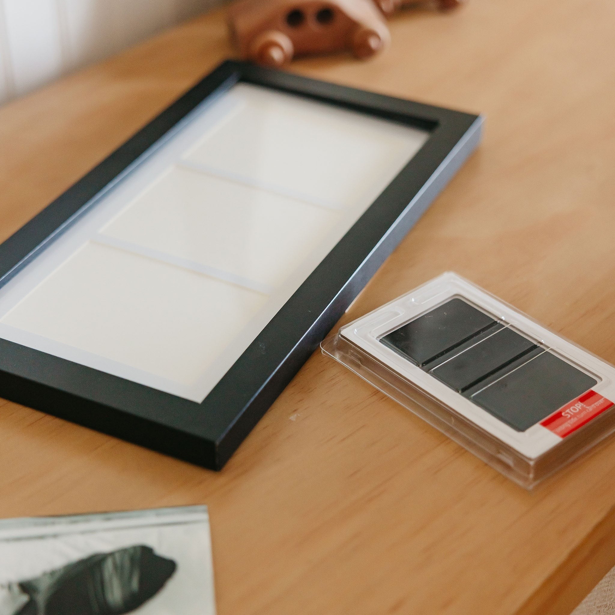 Matte Black DIY Handprint & Footprint Kit with Frame