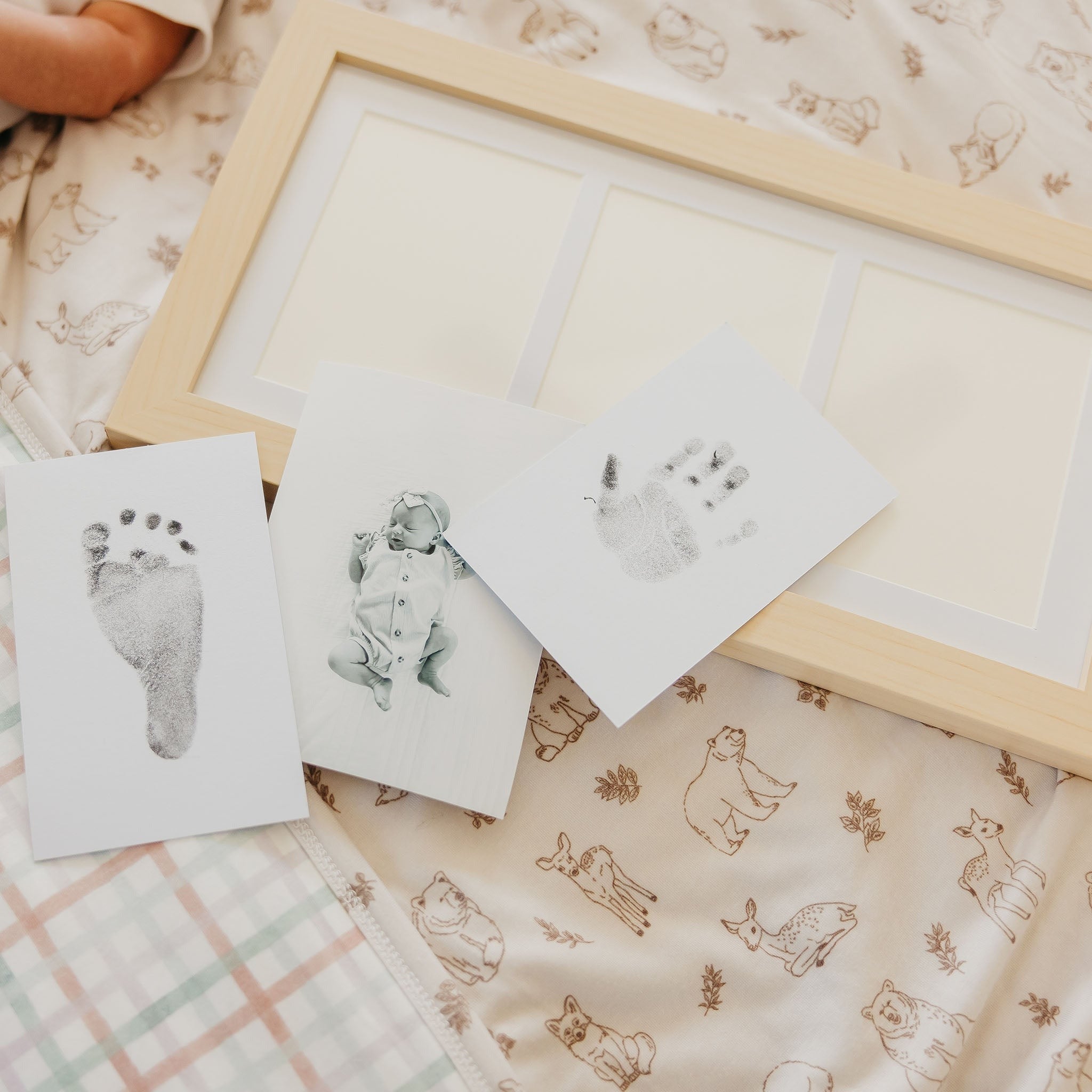 Natural Birch DIY Handprint & Footprint Kit with Frame