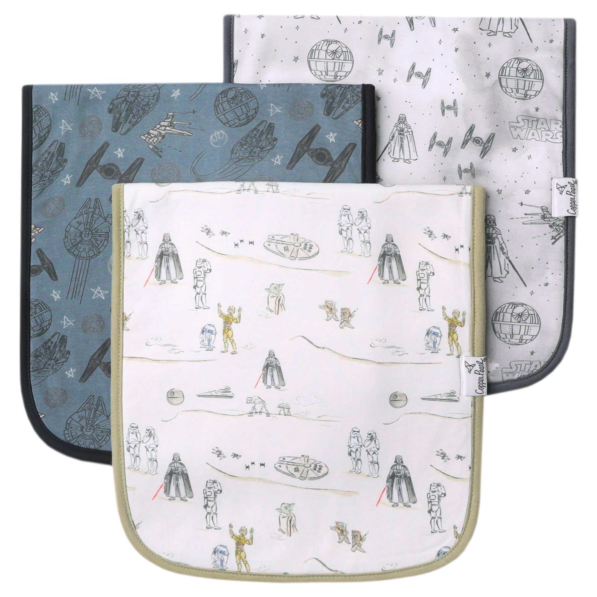 3 Pack Premium Burp Cloths - Tatooine