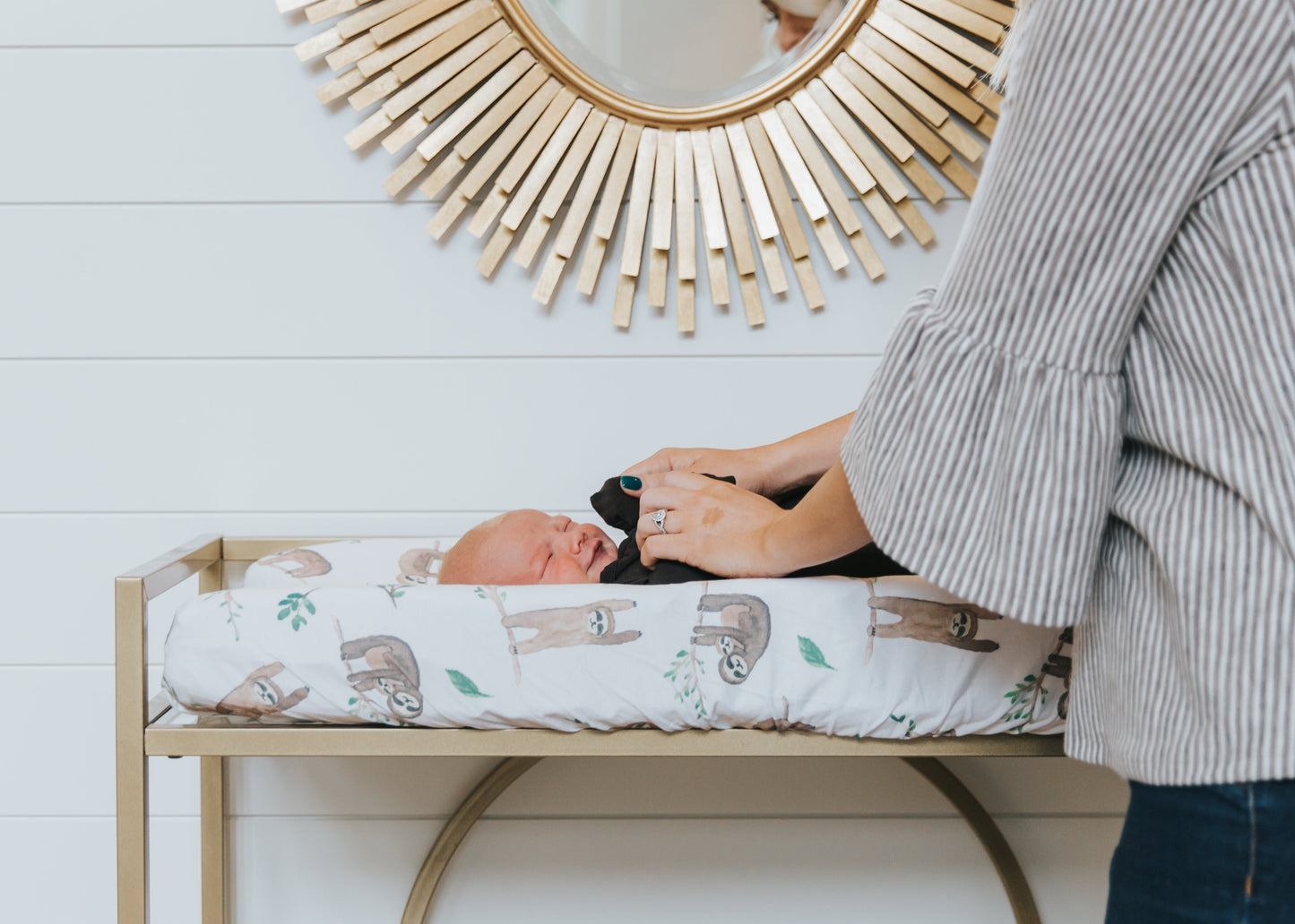 Premium Knit Diaper Changing Pad Cover - Noah