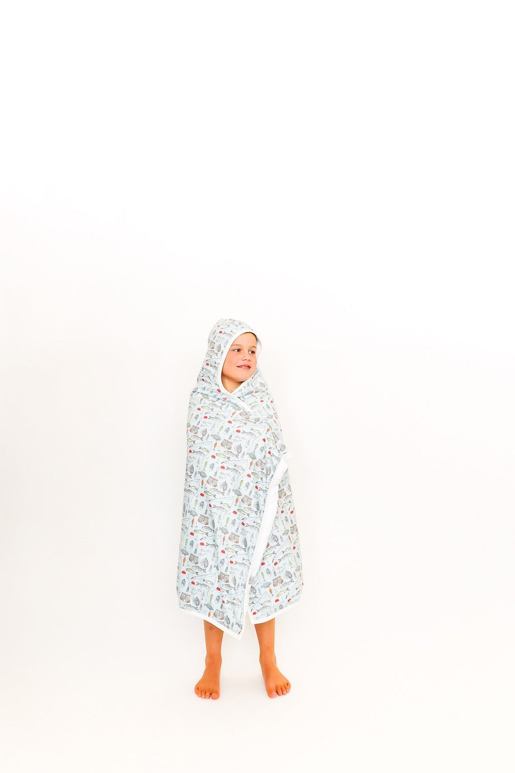 Premium Big Kid Hooded Towel - Trout