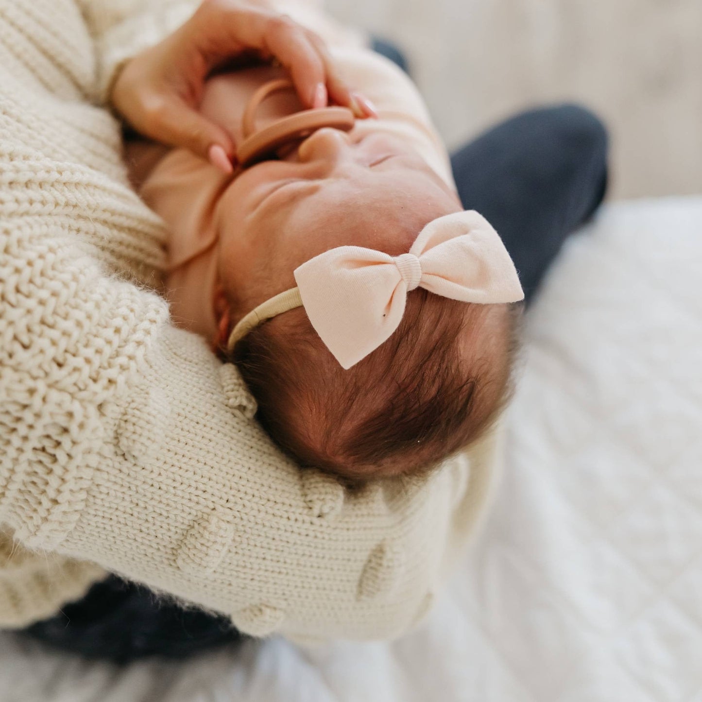 Bowtie Baby Bow - Blush