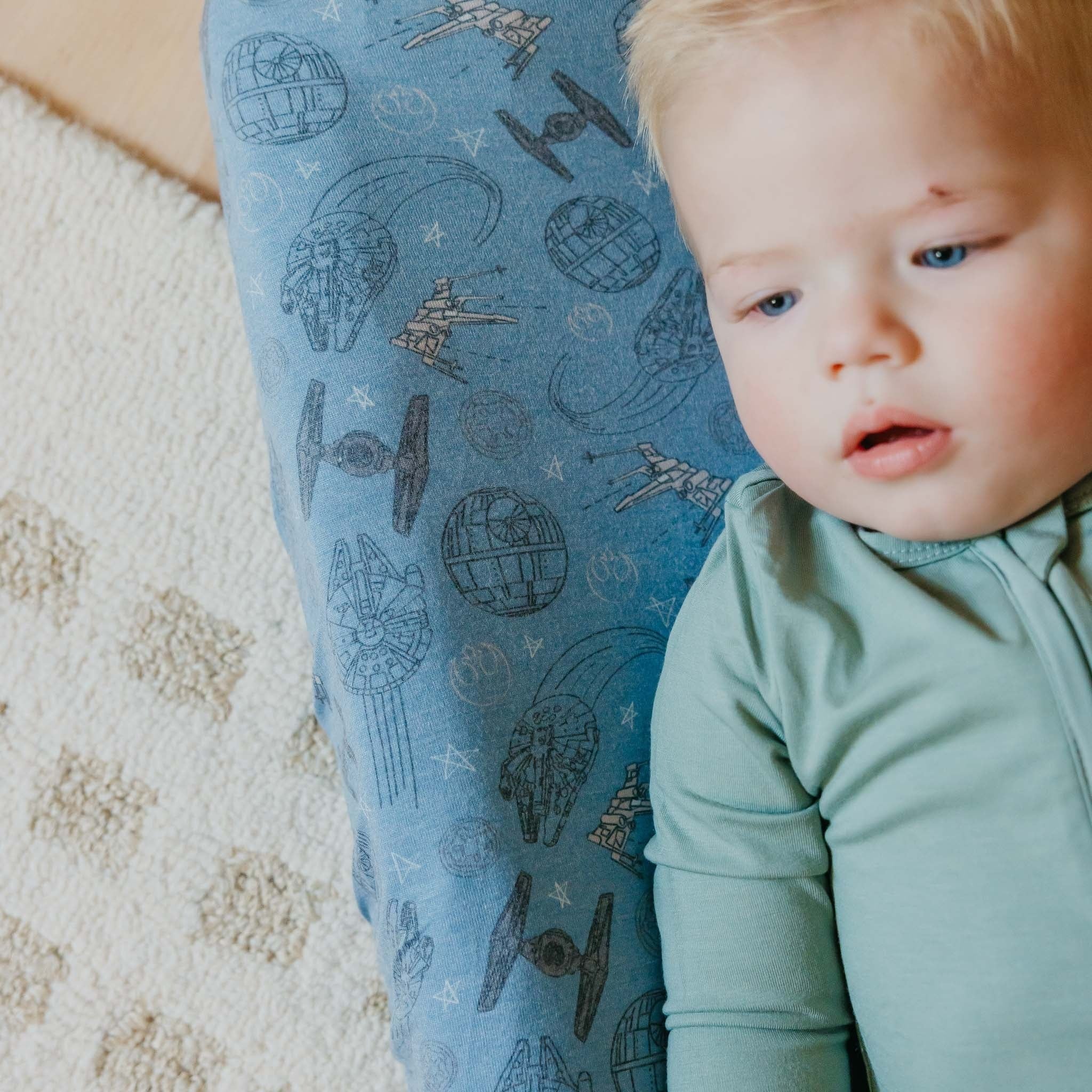 Premium Knit Diaper Changing Pad Cover - Starships