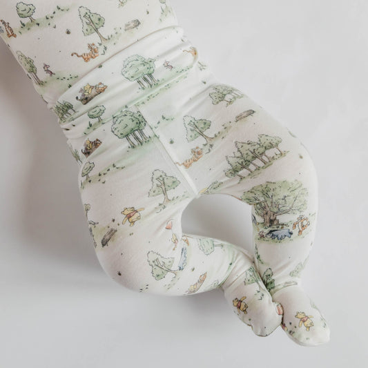 Footed Baby Pants - Hundred Acre Wood