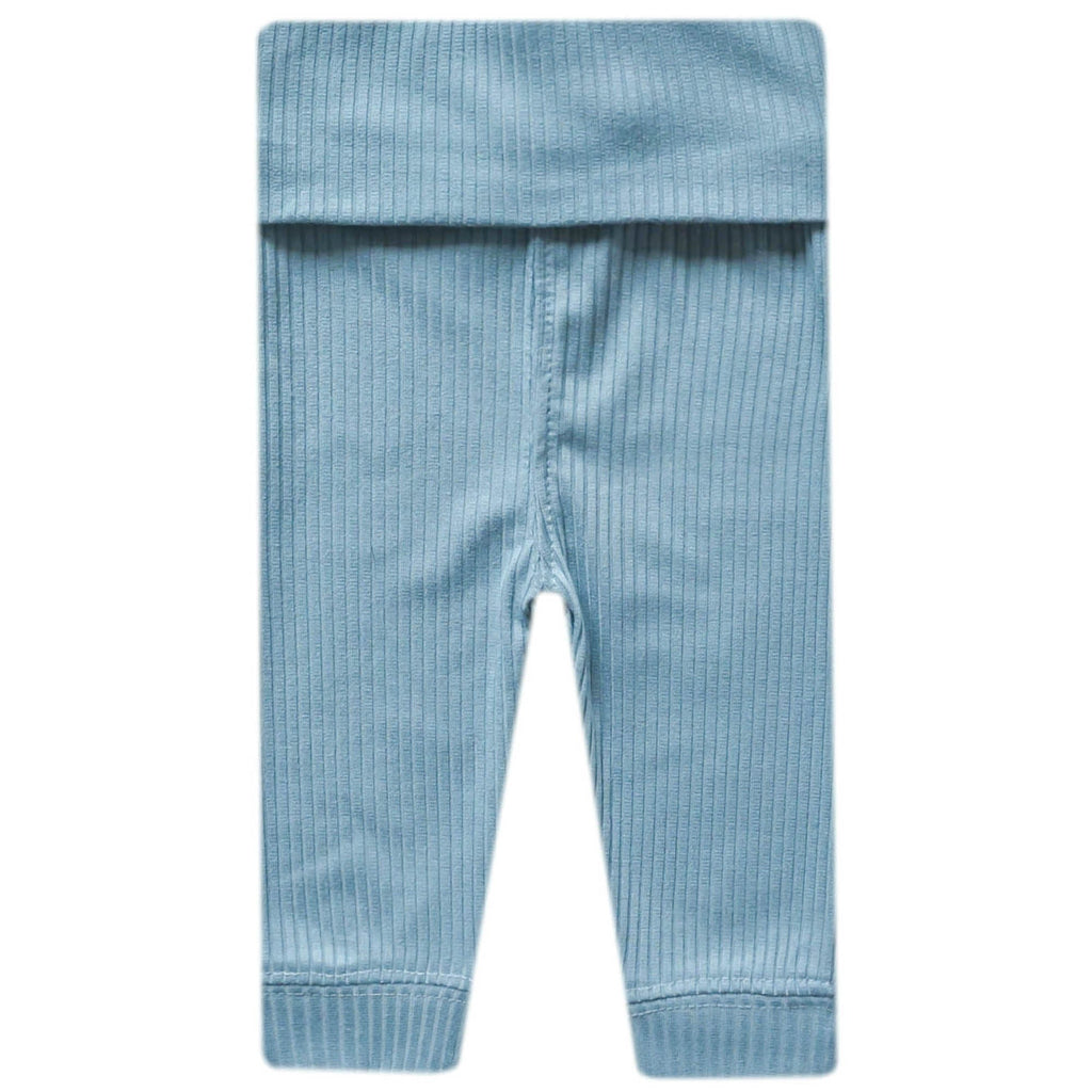 Rib Knit Baby Pants - Atlantic