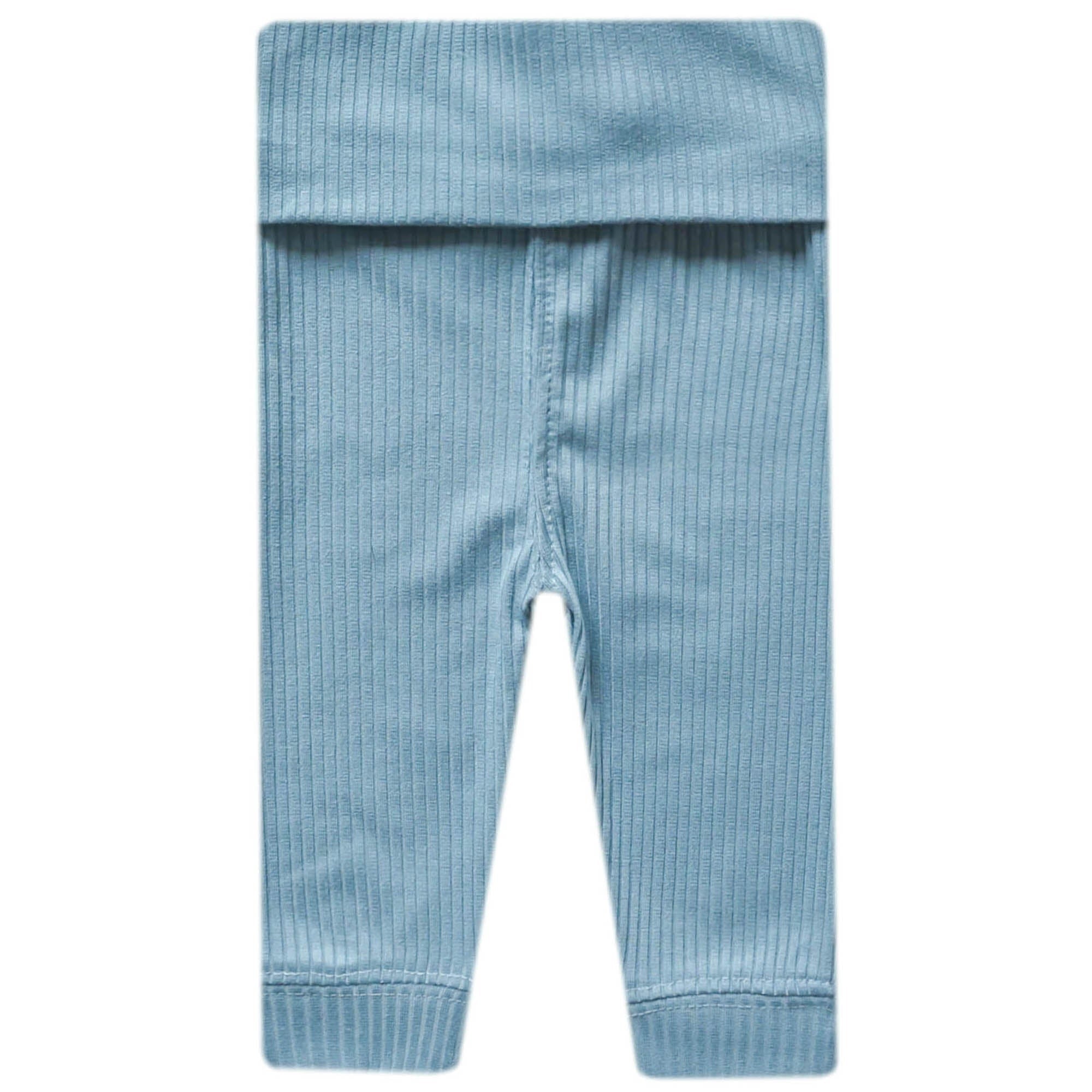 Rib Knit Baby Pants - Atlantic