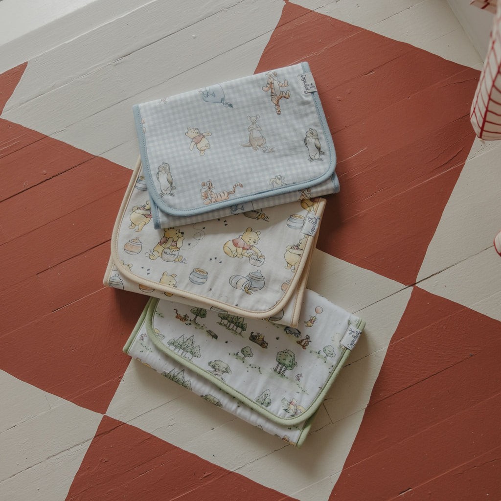 3 Pack Premium Burp Cloths - Hundred Acre Wood
