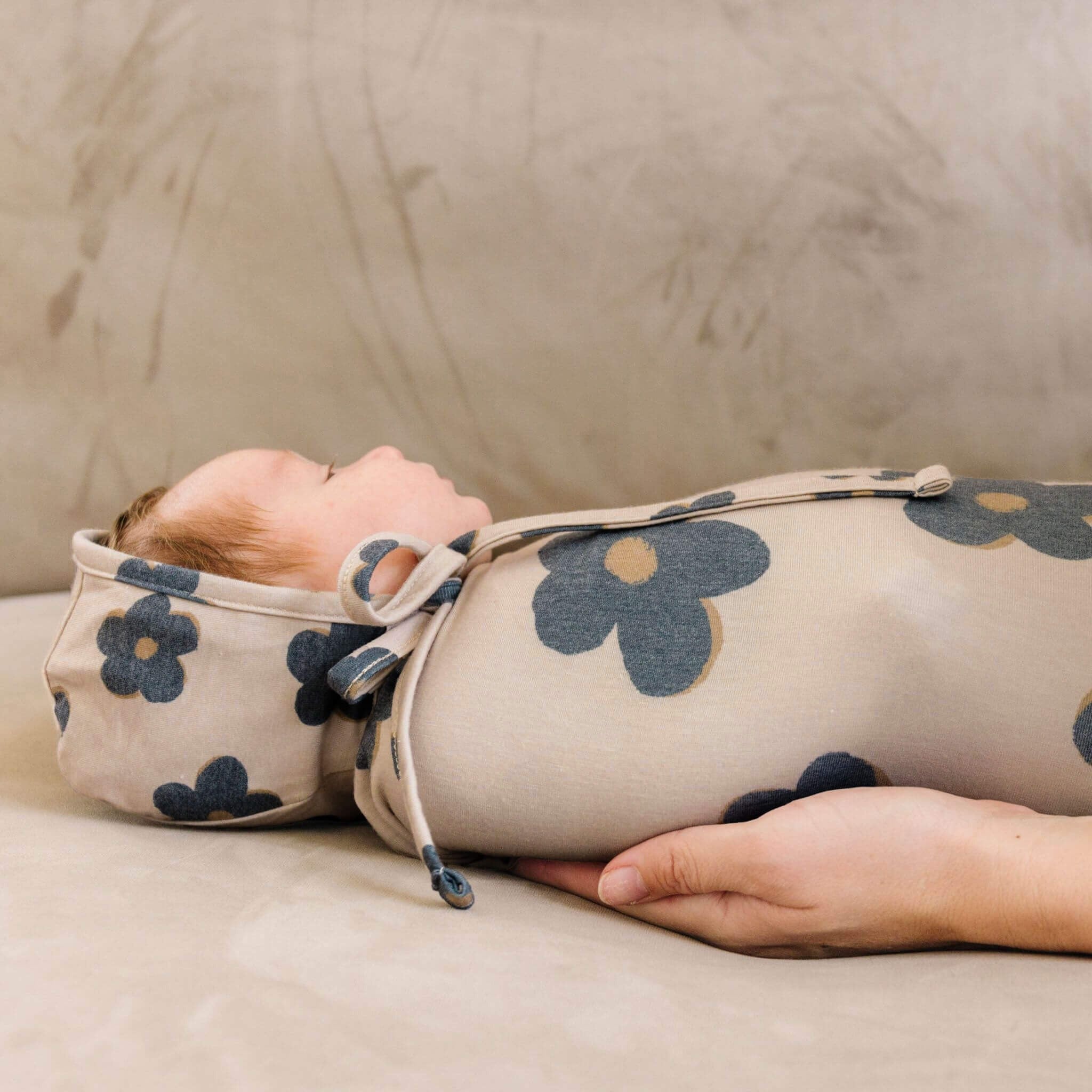 Knit Swaddle Blanket - Gemma In Tan