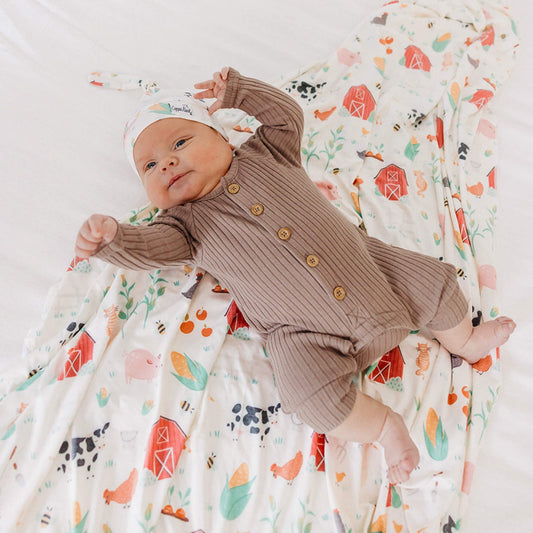 Knit Swaddle Blanket - Farmstead