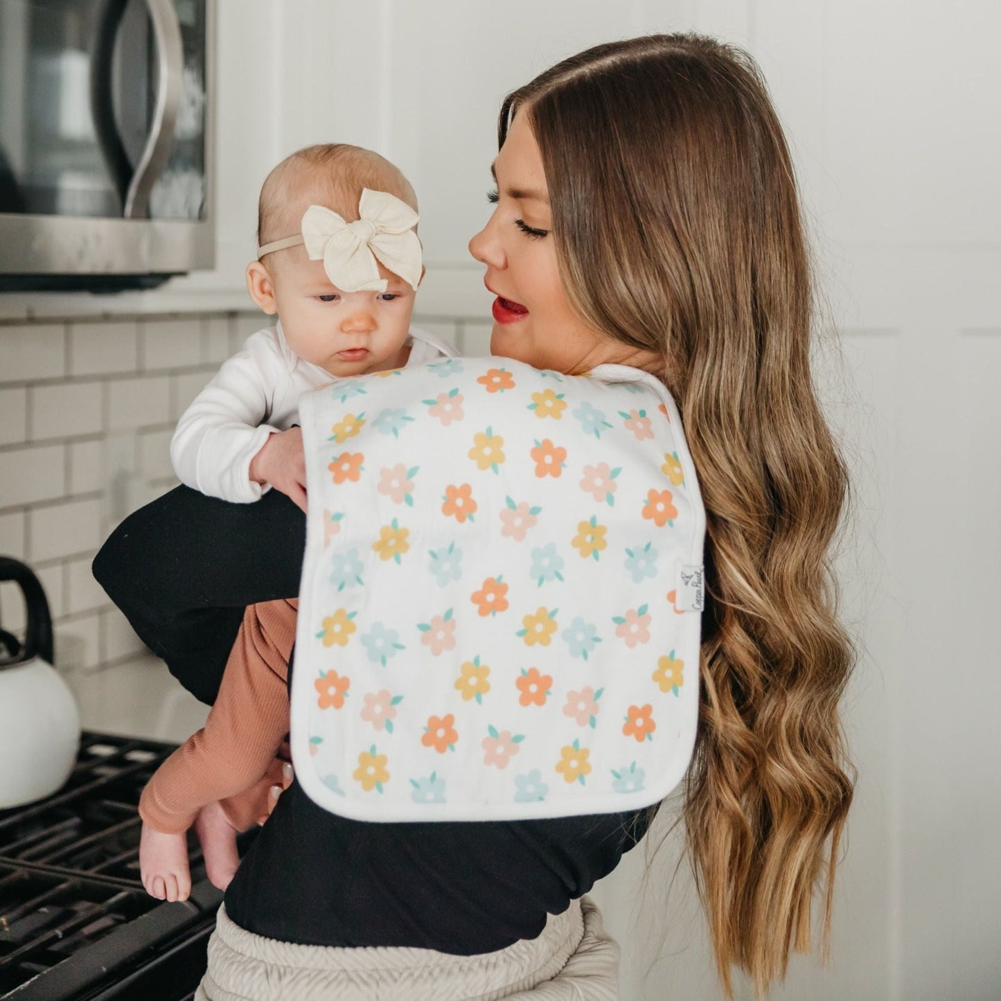 3 Pack Premium Burp Cloths - Cheery