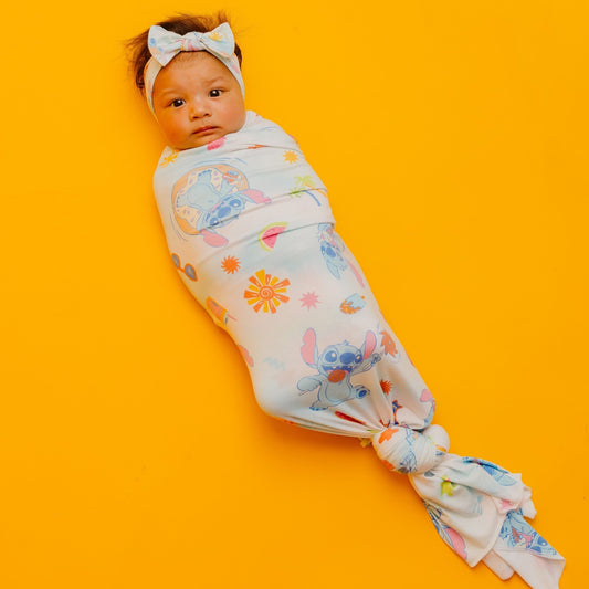 Knit Swaddle Blanket - Disney Stitch Dreamsicles
