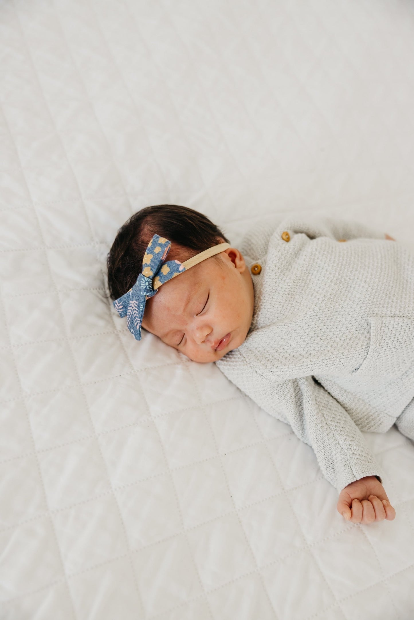 Ribbon Baby Bow - Meadow
