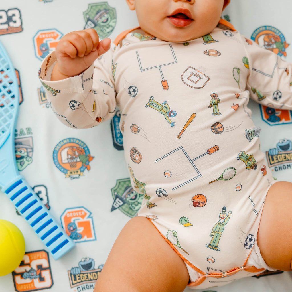 Long Sleeve Bodysuit - Sesame Street Varsity Friends