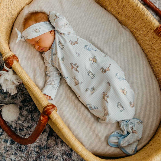 Newborn Knotted Gown - Winnie the Pooh and Friends