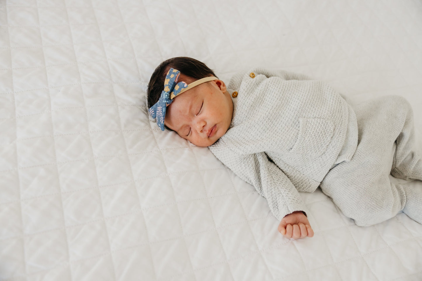 Ribbon Baby Bow - Meadow